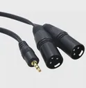 🛍 5ft 18 "(3,5 мм) к двойному XLR штекерному кабелю для KRK Rokit 5 G2s, hs50m