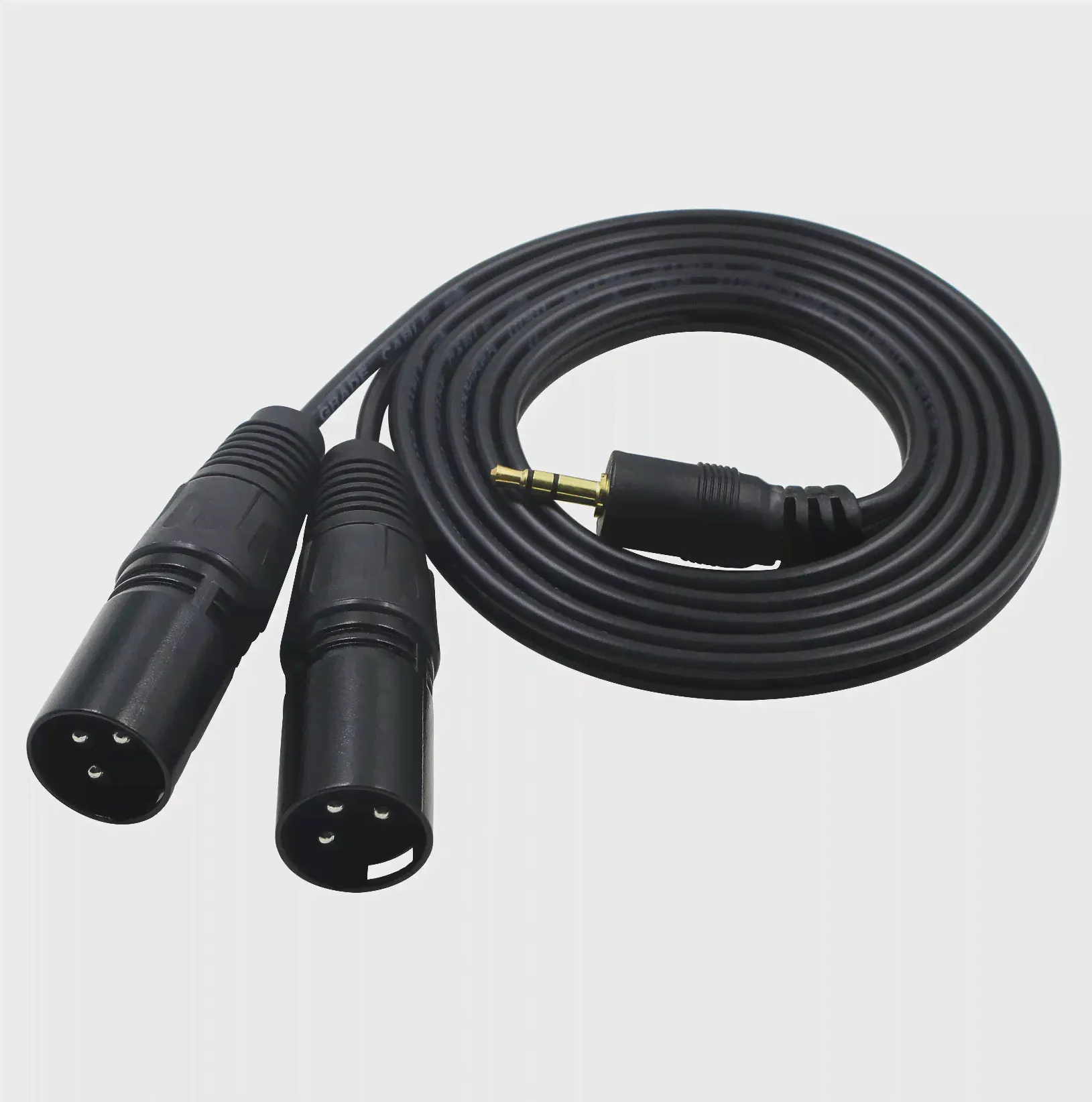 🛍 5ft 18 "(3,5 мм) к двойному XLR штекерному кабелю для KRK Rokit 5 G2s, hs50m-2