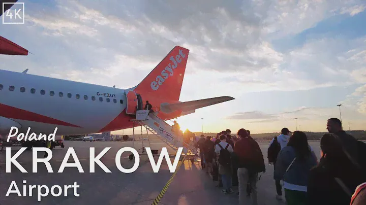 Krakow Airport 4K - Walking Tour - Polish Airport - John Paul II International Airport (60fps)