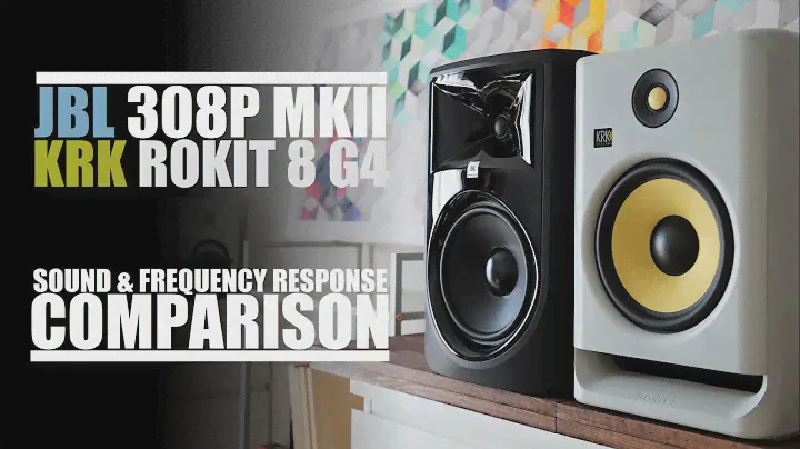KRK Rokit 8 G4 RP8G4 против JBL 308P MKII || Сравнение звука и частотной характеристики