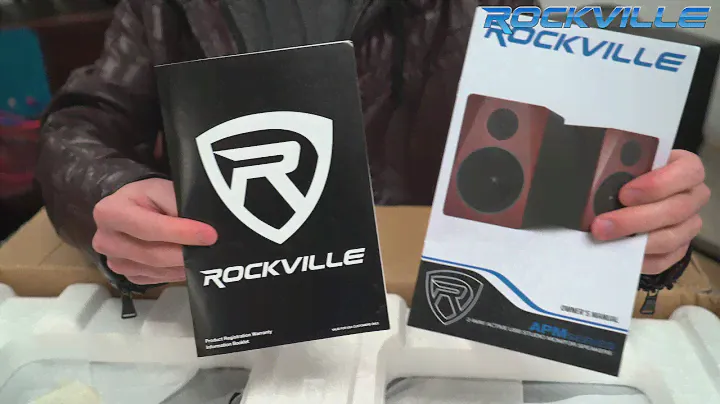 UNBOXING Rockville APM8B 8" 2-Way 500 Watt Powered USB Studio Monitor Speakers