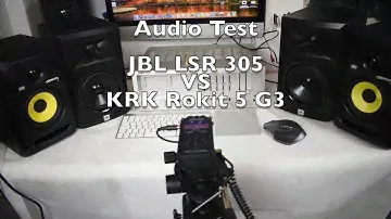 JBL LSR 305 vs KRK Rokit 5 G3 - audio test , Soundcheck